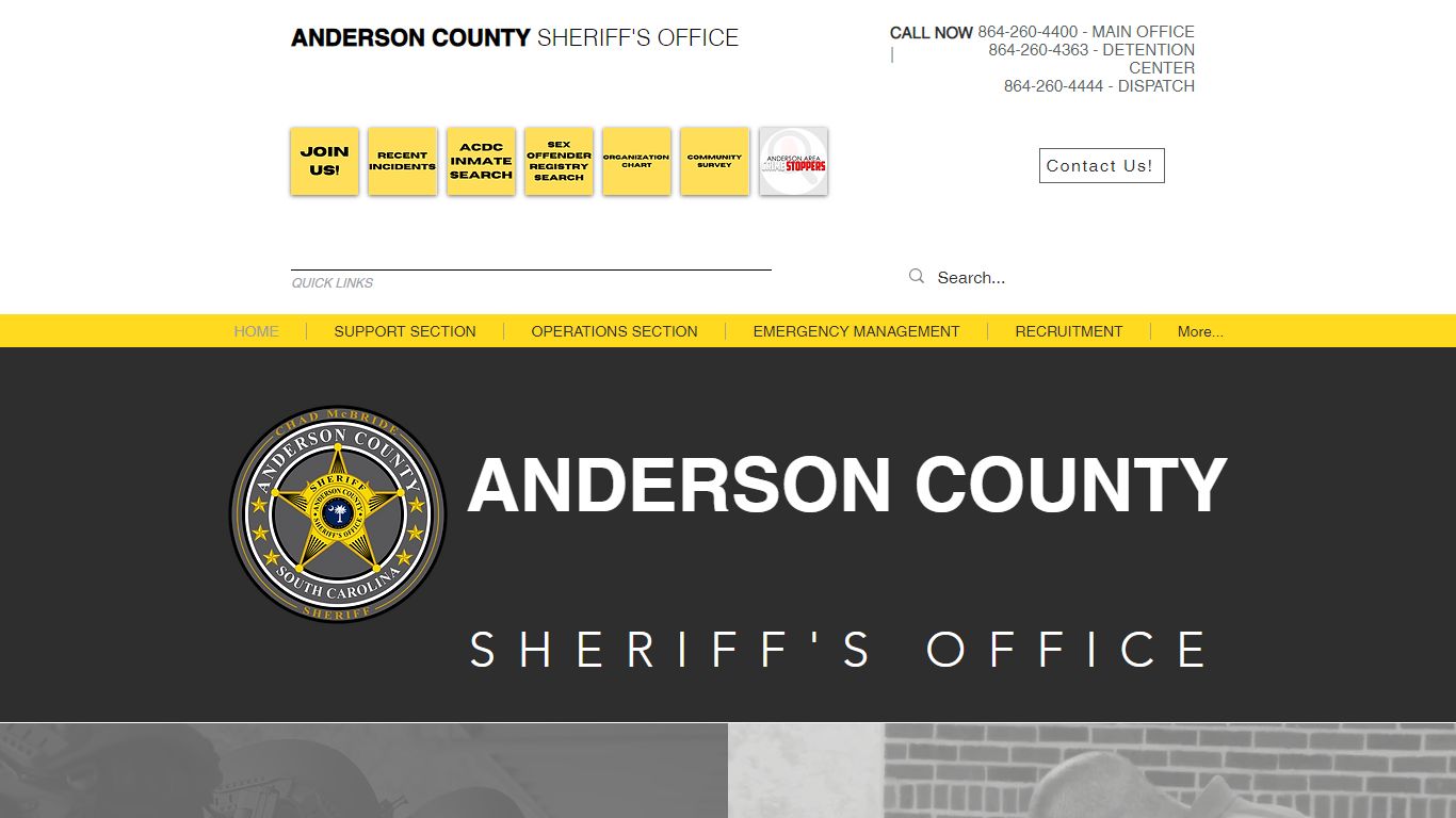 MyACSO | Anderson County Sheriff's Office | South Carolina